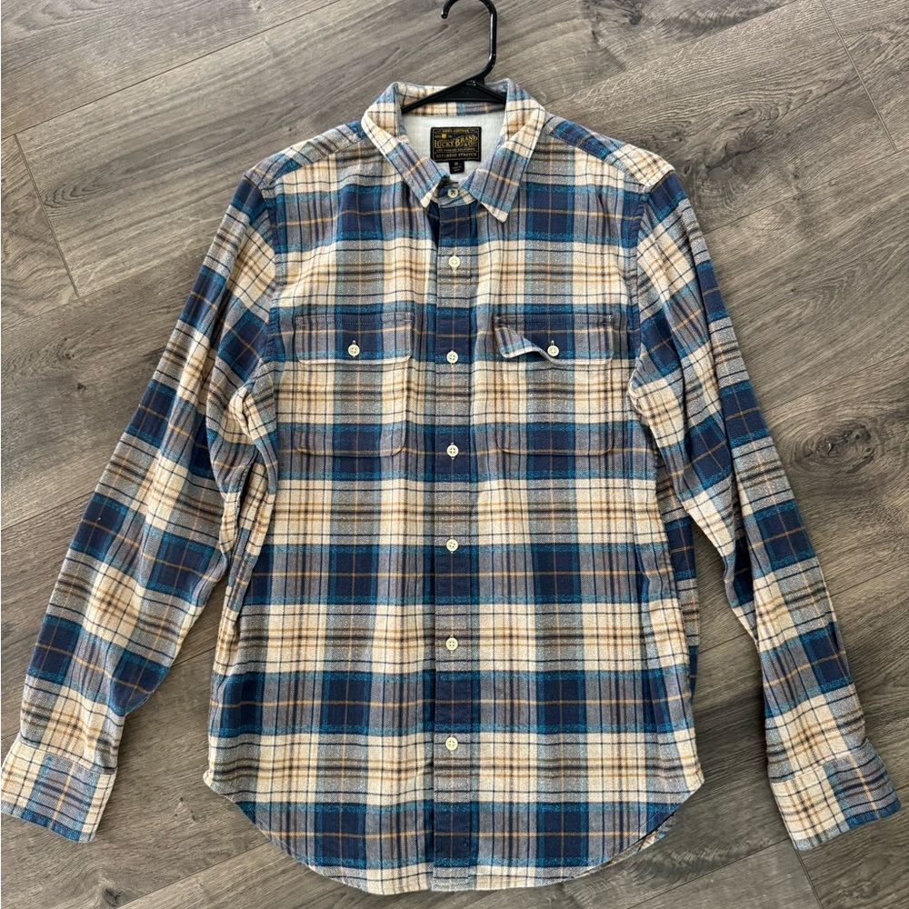 Lucky Brand Men's Blue Plaid Shirt